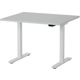 Электрический стол с регулировкой высоты Martin 100x80 см, белый/каменно-серый (28-0702-10) | Офисная мебель | prof.lv Viss Online
