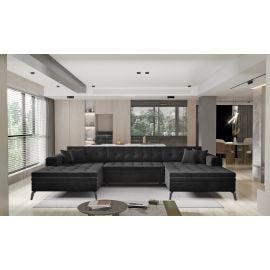 Eltap Vertizo Lukso Corner Pull-Out Sofa 170x350x93cm, Black (CO-VER-UV-10LU) | Sofas | prof.lv Viss Online