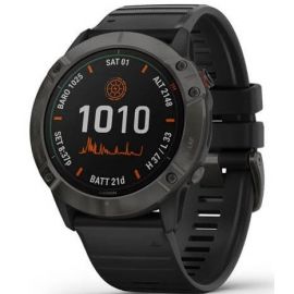 Garmin Fenix 6X Pro Solar Edition Carbon Gray DLC/Black (010-02157-21) | Smart watches | prof.lv Viss Online