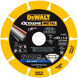 Диск для резки металла Dewalt Extreme Metal 125x1.3 мм (DT40252-QZ) | Принадлежности электроинструментов | prof.lv Viss Online