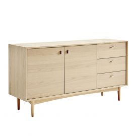 Home4You Riga Chest of Drawers, 155x45x82cm, Oak (21402) | Commodes | prof.lv Viss Online