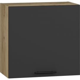 Halmar Vento Wall-mounted Cabinet, 30x60x58cm, Black/Oak (V-UA-VENTO-GOO-60/58-ANTHRACITE) | Kitchen cabinets | prof.lv Viss Online