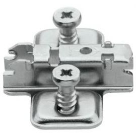 Blum Clip Mounting Plate 3mm, with 6mm Euro Screws, Nickel-plated (173L8130) | Furniture hinges | prof.lv Viss Online