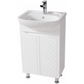 Aqua Rodos Rodors 50 Bathroom Sink with Cabinet White (195770) | Sinks with Cabinet | prof.lv Viss Online