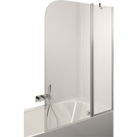 Стеклянная стена Francesca Plus 90FRA+ для ванной комнаты, прямоугольная, 90x150 см, прозрачная, белая | Стенки для ванны | prof.lv Viss Online