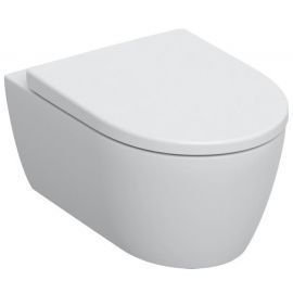 Geberit iCon Rimfree Toilet Bowl with Horizontal (90°) Outlet and Seat, White (501.664.00.1) | Toilets | prof.lv Viss Online