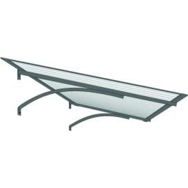 Starkedach T-160 Flat Roof Canopy for Doors, Black/Translucent, 160x100x30cm | Front door roofs | prof.lv Viss Online