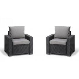 Садовый кресло Keter California 83x63x72 см, серый (29193538939) | Садовые стулья | prof.lv Viss Online