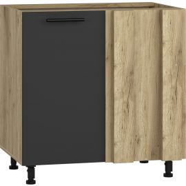 Halmar Vento Free Standing Cabinet, 52x100x82cm, Black/Oak (V-UA-VENTO-DN-100/82-ANTRACYT) | Kitchen cabinets | prof.lv Viss Online
