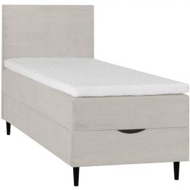 Home4You Laara Single Bed 90x200cm, With Mattress, Beige (78058) | Beds | prof.lv Viss Online