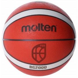 Мяч для баскетбола Molten FIBA B6G2000, 6 размер, оранжевый/белый (634MOB6G2000) | Баскетбольные мячи | prof.lv Viss Online