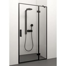 Glass Service Adele 100cm 100ADE+B_D Shower Door Transparent Black | Stikla Serviss | prof.lv Viss Online