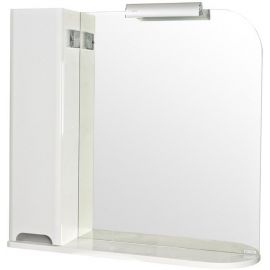 Aqua Rodos Boston 85 Зеркальный шкаф Белый левый (195707) | Зеркальные шкафы | prof.lv Viss Online