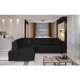 Угловой раскладной диван Eltap Pieretta Kronos 207x260x78 см, черный (Prt_150) | Угловые диваны | prof.lv Viss Online
