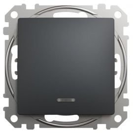 Schneider Electric Sedna Design Выключатель с индикатором, Черный (SDD114101L) | Розетки и выключатели скрытого монтажа | prof.lv Viss Online
