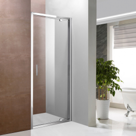 Vento Napoli-80 80cm, H=195cm Shower Door Transparent Satin Glass (442300) | Showers | prof.lv Viss Online