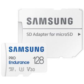 Карта памяти Samsung Micro SD 100MB/s с адаптером SD, белая | Носители данных | prof.lv Viss Online