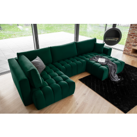 Stūra Dīvāns Izvelkams Eltap Bonito Loco 175x350x92cm, Zaļš (CO-BON-RT-35LO) | Stūra dīvāni | prof.lv Viss Online