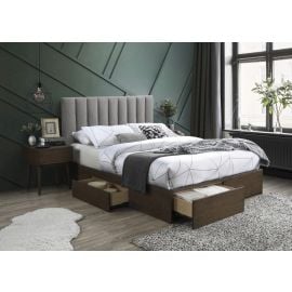 Halmar Gorashi Double Bed 160x200cm, Without Mattress, Grey/Brown | Beds | prof.lv Viss Online