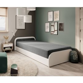 Eltap Paris Single Bed 80x190cm, With Mattress, Grey (BE-PA-LT-W-21SA) | Single beds | prof.lv Viss Online