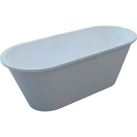 Vispool Accent Stone Resin Bath 71x167cm White, without overflow (100121PU) | Stone mass baths | prof.lv Viss Online