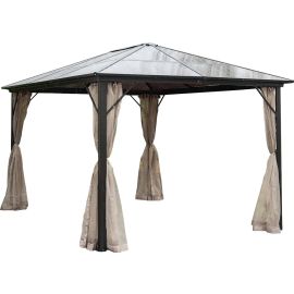 Dārza Nojume Home4you Zurich, 3x3m, Tumši Brūns (19553) | Dārza nojumes | prof.lv Viss Online