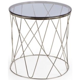 Halmar Selena Coffee Table, 65x55cm Silver (V-CH-SELENA-LAW-CHROM) | Glass tables | prof.lv Viss Online