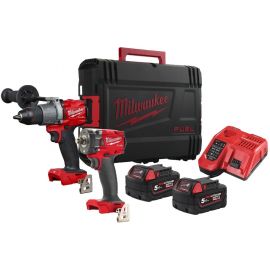Milwaukee M18 FPP2T2-502X Tool Kit 2x5Ah, 18V (4933478767) | Tool sets | prof.lv Viss Online
