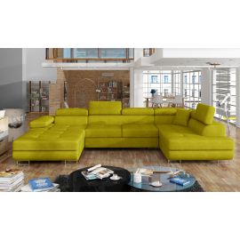 Eltap Rodrigo Omega Corner Pull-Out Sofa 58x345x90cm, Yellow (Rod_47) | Corner couches | prof.lv Viss Online