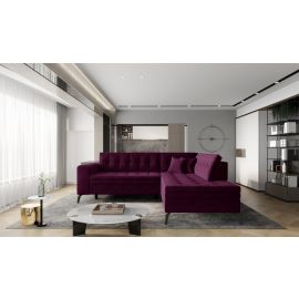 Eltap Lanvin Velvetmat Corner Pull-Out Sofa 210x260x93cm Violet (CO-LAN-RT-25VE) | Living room furniture | prof.lv Viss Online