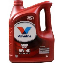 Моторное масло Valvoline Maxlife синтетическое 5W-40, 4 л (872364&VAL) | Масла для двигателей | prof.lv Viss Online