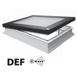 Fakro DEF DU6 Электрический верхний световой люк с плоской стеклянной поверхностью | Встраиваемые мансардные окна | prof.lv Viss Online