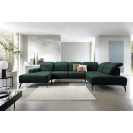 Eltap Bretan Loco Corner Sofa 205x350x107cm, Green (CO-BRE-RT-35LO) | Sofas | prof.lv Viss Online