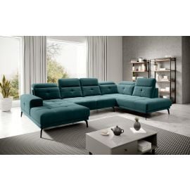 Eltap Bretan Velvetmat Corner Sofa 205x350x107cm, Green (CO-BRE-RT-38VE) | Sofas | prof.lv Viss Online