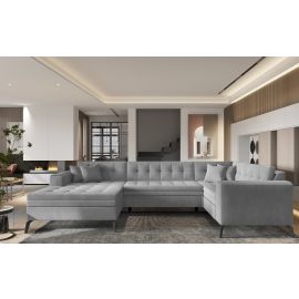 Eltap Montez Cloud Corner Pull-Out Sofa 180x340x93cm, Grey (CO-MON-LT-03NU) | Corner couches | prof.lv Viss Online