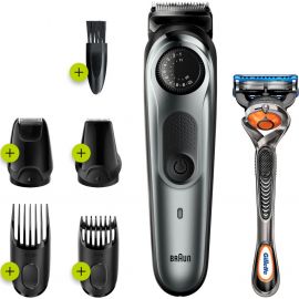 Braun BT7220 + Gillette Fusion5 ProGlide Beard Trimmer Black/Gray (4210201282051) | Hair trimmers | prof.lv Viss Online