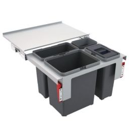Franke Grabo 60 Waste Sorting Bin (Trash Can) 1x8L, 1x12L 1x18L, +Battery Compartment 121.0200.680 | Washbasins | prof.lv Viss Online