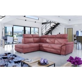 Eltap Loreto Monolith Corner Pull-Out Sofa 60x260x102cm, Pink (Lor_37) | Living room furniture | prof.lv Viss Online