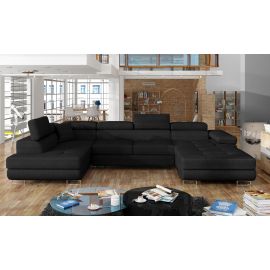 Угловой раскладной диван Eltap Rodrigo Kronos 202x345x90 см, черный (Rod_309) | Угловые диваны | prof.lv Viss Online