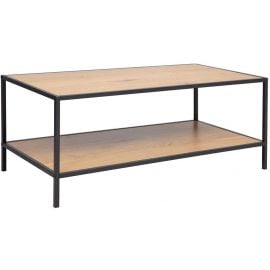 Home4You Hedvig Coffee Table With Shelf 100x50cm Oak/Black (40824) | Coffee tables | prof.lv Viss Online
