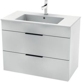 Jika Cube 80 bathroom sink with cabinet White (H4537621763001) | Sinks with Cabinet | prof.lv Viss Online