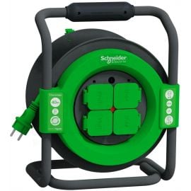 Schneider Electric Thorsman Extension Reel with Grounding 40m, 3x1.5mm², Black/Green (IMT33158) | Extencions | prof.lv Viss Online