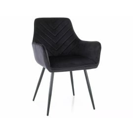 Virtuves Krēsls Signal Fig Velvet, 59x57x85cm, Melns (FIGVCC) | Signal | prof.lv Viss Online