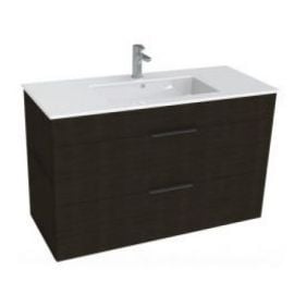 Jika Cube 100 bathroom sink with cabinet, 100x43cm, H=60cm, Black (H4536521763021) | Jika | prof.lv Viss Online