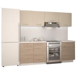Halmar KATIA 220 Kitchen Equipment Set, Chipboard, 220cm, 28mm, Light Beige/Oak | Kitchen equipment | prof.lv Viss Online