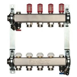 Herz Sylt floor manifold with flow meters, stainless steel | Manifolds | prof.lv Viss Online