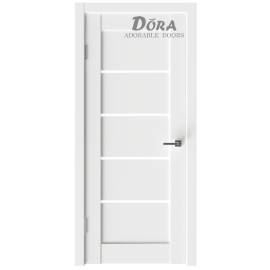  Ar PVC Pārklājumu Durvju Komplekts Dora Horizontal-1, Baltas, Ar Polipropilēna Pārklājumu | Durvis | prof.lv Viss Online
