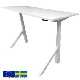 Linergo Height Adjustable Desk 120x70x2.5cm White (79-1270-BB) | Linergo | prof.lv Viss Online