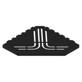 Dušas Plaukts Estil Guru Evolux Beat Trapezoid Dark, melns (IZ10001) | Estil Guru | prof.lv Viss Online