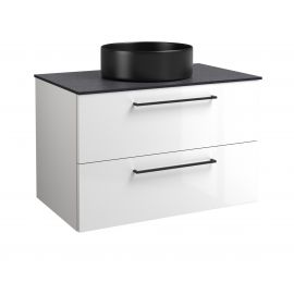 Raguvos Furniture Joy 81 Bathroom Sink with Cabinet on Surface White (1251352112)